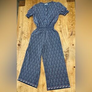 Max Studio Women's Navy floral Jumpsuit